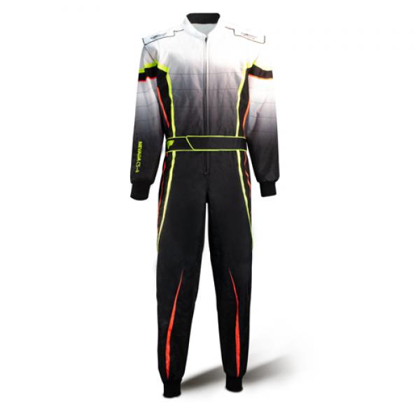 Speed Overall Cordura NEVADA CS-4 schwarz/weiß/neongelb/orange Gr. S